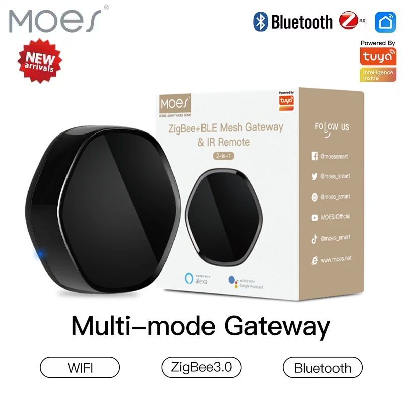 MOES Tuya Smart ZigBee Многорежимный шлюз Bluetooth Mesh Hub 38K ИК-пульт дистанционного управления 2в1 Голосовое управление для Alexa Google Home
MOES Tuya Smart ZigBee Многорежимный шлюз Bluetooth Mesh Hub 38K ИК-пульт дистанционного управления 2в1 Голосовое управление для Alexa Google Home