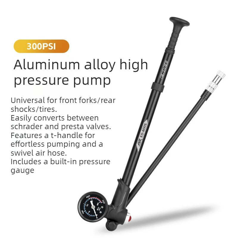 ENLEE Велосипедный насос передней вилки Горный велосипед с метр-насосом высокого давления, универсальный надувной цилиндр для США и Франции 300PSI
ENLEE Велосипедный насос передней вилки Горный велосипед с метр-насосом высокого давления, универсальный надувной цилиндр для США и Франции 300PSI