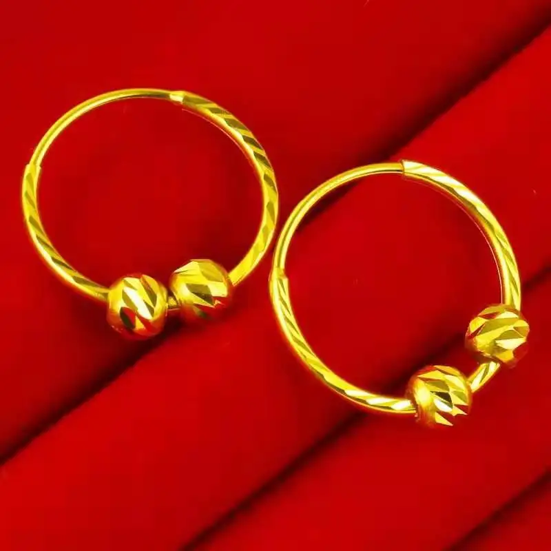 Vietnamese Sand Transfer Bead Earrings Brass Plated Smooth Small Beads Transfer Beads Fashionable Elegant Women's Earrings Jewel
Vietnamese Sand Transfer Bead Earrings Brass Plated Smooth Small Beads Transfer Beads Fashionable Elegant Women's Earrings Jewel
