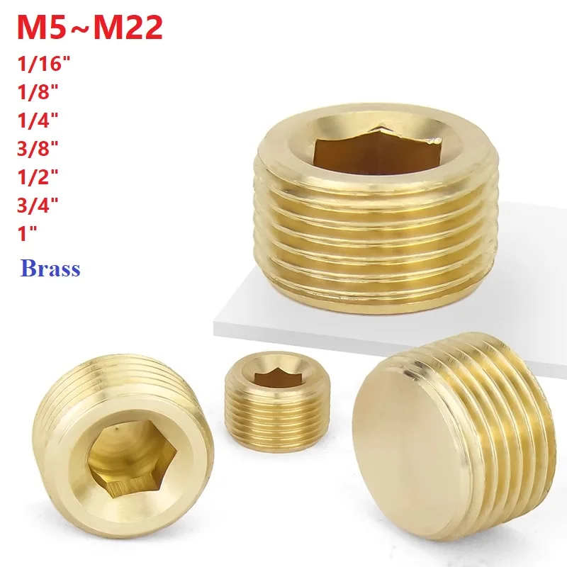 M5-M22 1/16" Thread Internal Hex Thread Socket Pipe Plug Fitting Connector Brass Pipe Fittings Mechanical Fasteners Screw Bolt
M5-M22 1/16" Thread Internal Hex Thread Socket Pipe Plug Fitting Connector Brass Pipe Fittings Mechanical Fasteners Screw Bolt