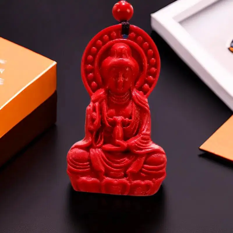 Cinnabar Guanyin Pendant Charm Gifts for Women Vintage Fashion Energy Men Accessories Talismans Jewelry Designer Carved Red
Cinnabar Guanyin Pendant Charm Gifts for Women Vintage Fashion Energy Men Accessories Talismans Jewelry Designer Carved Red