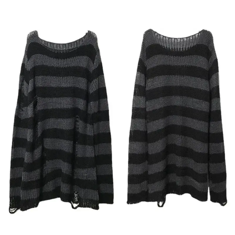 ZMZBCH Punk Gothic Long ex Sweater Summer Women Stri Cleanfit Sle Thin Material Fake Two-Piece Design Winter 206
ZMZBCH Punk Gothic Long ex Sweater Summer Women Stri Cleanfit Sle Thin Material Fake Two-Piece Design Winter 206