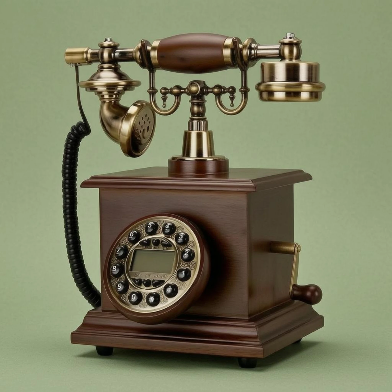 Wood-Finish Desk Phone Decorative Retro Landline Phone Communication Device Gold-Tone Home Accessory for Office
Wood-Finish Desk Phone Decorative Retro Landline Phone Communication Device Gold-Tone Home Accessory for Office
