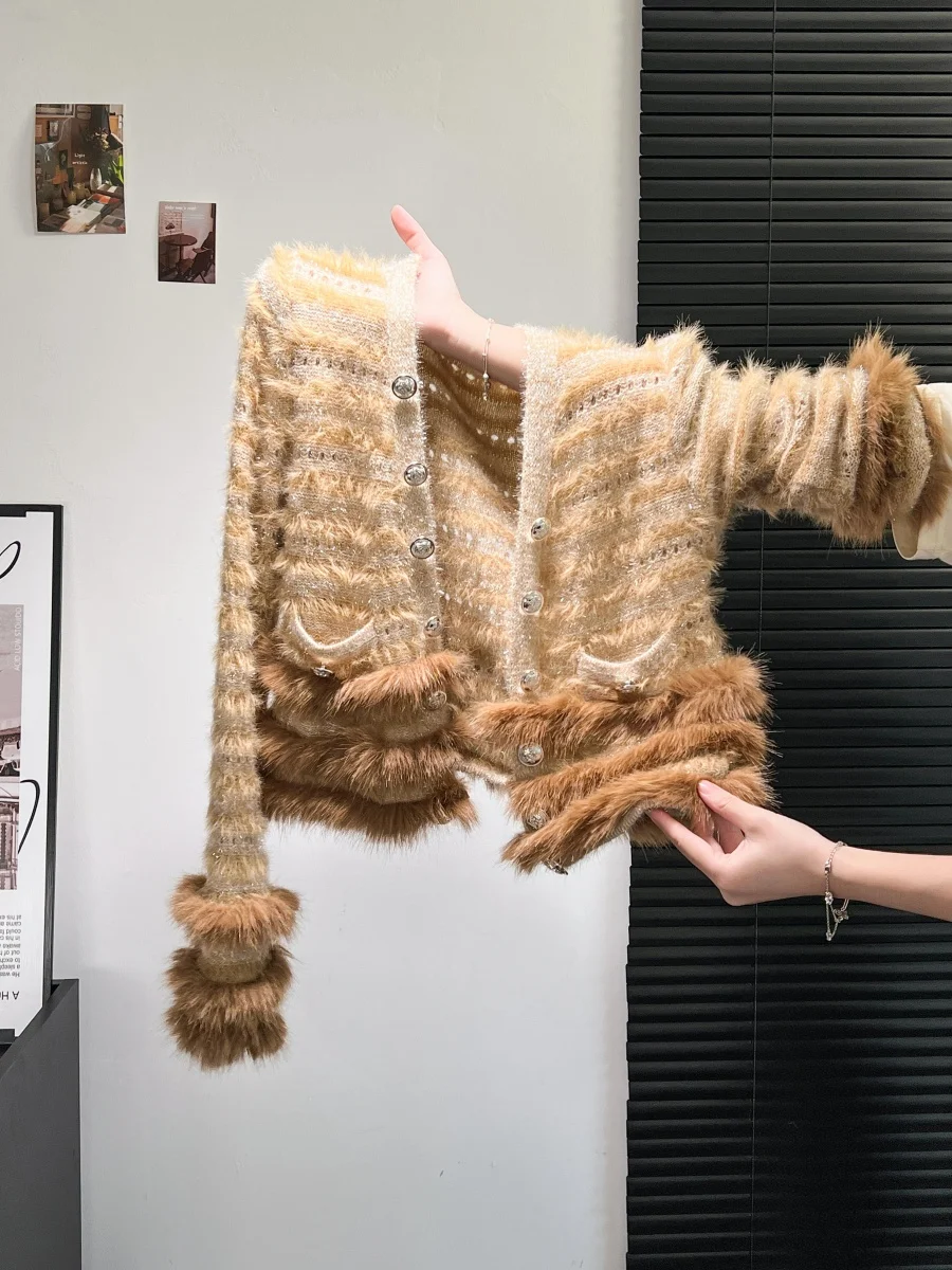 Вязаный кардиган-пальто Anzhixiang Sle Bright Tead Furry Sve для женщин, утепленный, с длинными рукавами, маленький размер
Вязаный кардиган-пальто Anzhixiang Sle Bright Tead Furry Sve для женщин, утепленный, с длинными рукавами, маленький размер