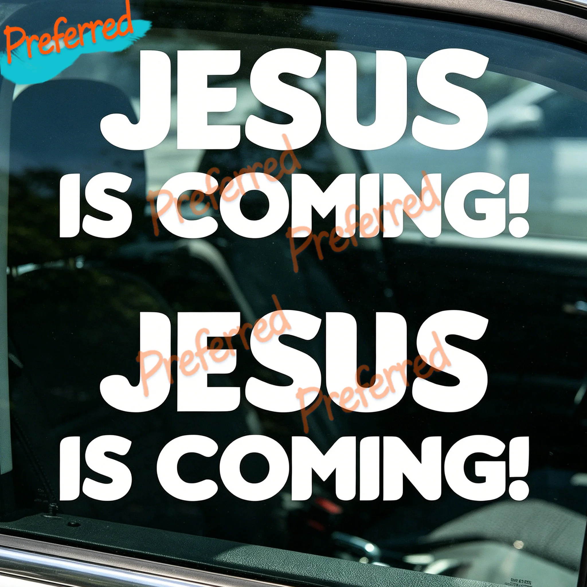 2 X Jesus Is Coming - Plastic Stickers Car Rear Window Christian Christ God Quotation Marks -No Background
2 X Jesus Is Coming - Plastic Stickers Car Rear Window Christian Christ God Quotation Marks -No Background