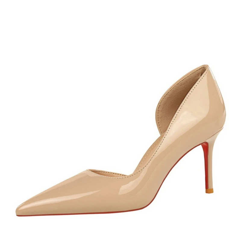 European And American Style Fashionable Simple For Women Thin Heel Patent Leather Shiny Side Air Quality Versatile Single Shoes 
European And American Style Fashionable Simple For Women Thin Heel Patent Leather Shiny Side Air Quality Versatile Single Shoes