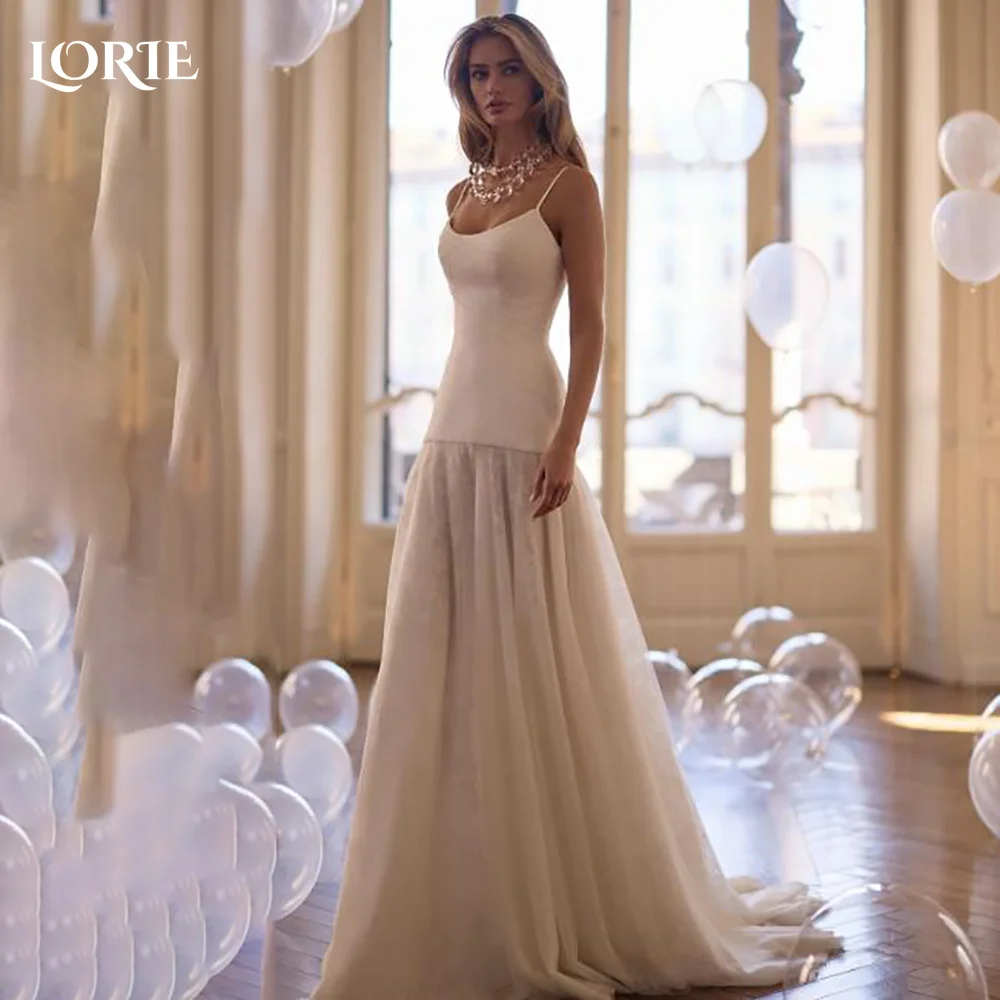 LORIE Spagetti Straps Wedding Dress Elegant Bobycon Illusion Mermaid A-LINE Bride Gown Customized Bride Dress vestidos de novia
LORIE Spagetti Straps Wedding Dress Elegant Bobycon Illusion Mermaid A-LINE Bride Gown Customized Bride Dress vestidos de novia