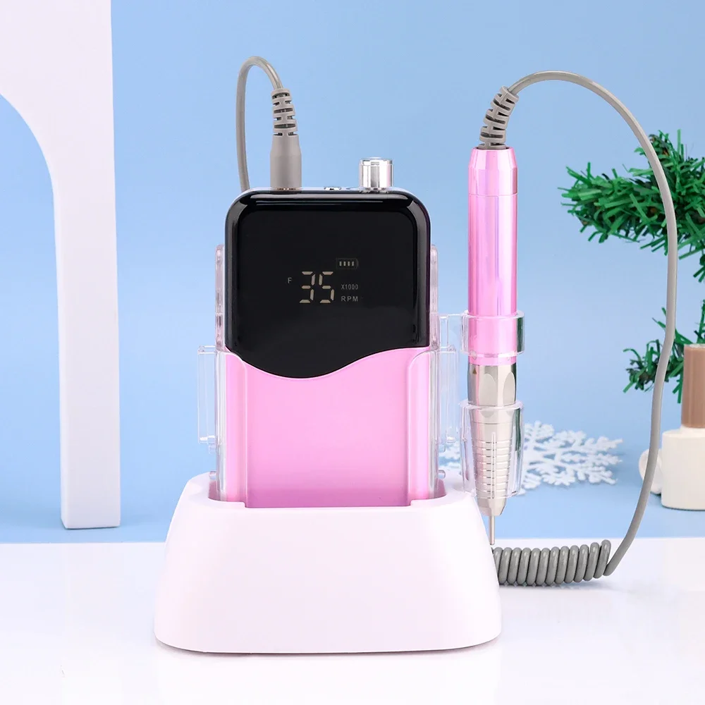 Brushless 85w 35000RPM Gradient Color Handle Rechargeable Nail Drill Portable Desktop Base Cordless Wave Pro Electric Nail Drill
Brushless 85w 35000RPM Gradient Color Handle Rechargeable Nail Drill Portable Desktop Base Cordless Wave Pro Electric Nail Drill