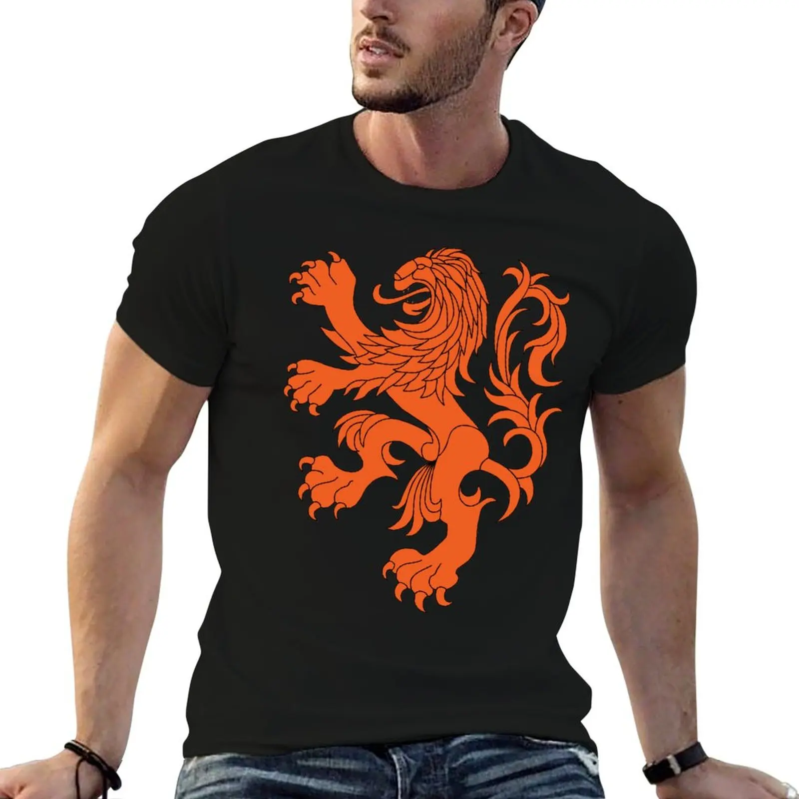 Dutch Lion (Orange/Black Outline On Black) T-Shirt Man t-shirt anime tshirt shirts men graphic
Dutch Lion (Orange/Black Outline On Black) T-Shirt Man t-shirt anime tshirt shirts men graphic