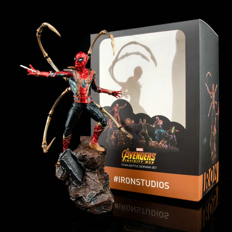 Коллекционная фигурка Железного Человека-паука от IRON Studios по мотивам Marvel Avengers: Infinity War, с подвижными когтями, масштаб 1/10
Коллекционная фигурка Железного Человека-паука от IRON Studios по мотивам Marvel Avengers: Infinity War, с подвижными когтями, масштаб 1/10