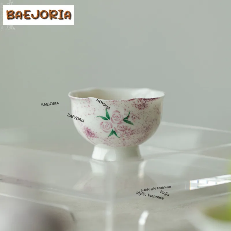 Hand-painted Rose Teacup Luxury Tea Bowl Set Of Cups Tea-tasting Fragrance Cup Chazhan Master Cups White Tea Household Teaset
Hand-painted Rose Teacup Luxury Tea Bowl Set Of Cups Tea-tasting Fragrance Cup Chazhan Master Cups White Tea Household Teaset