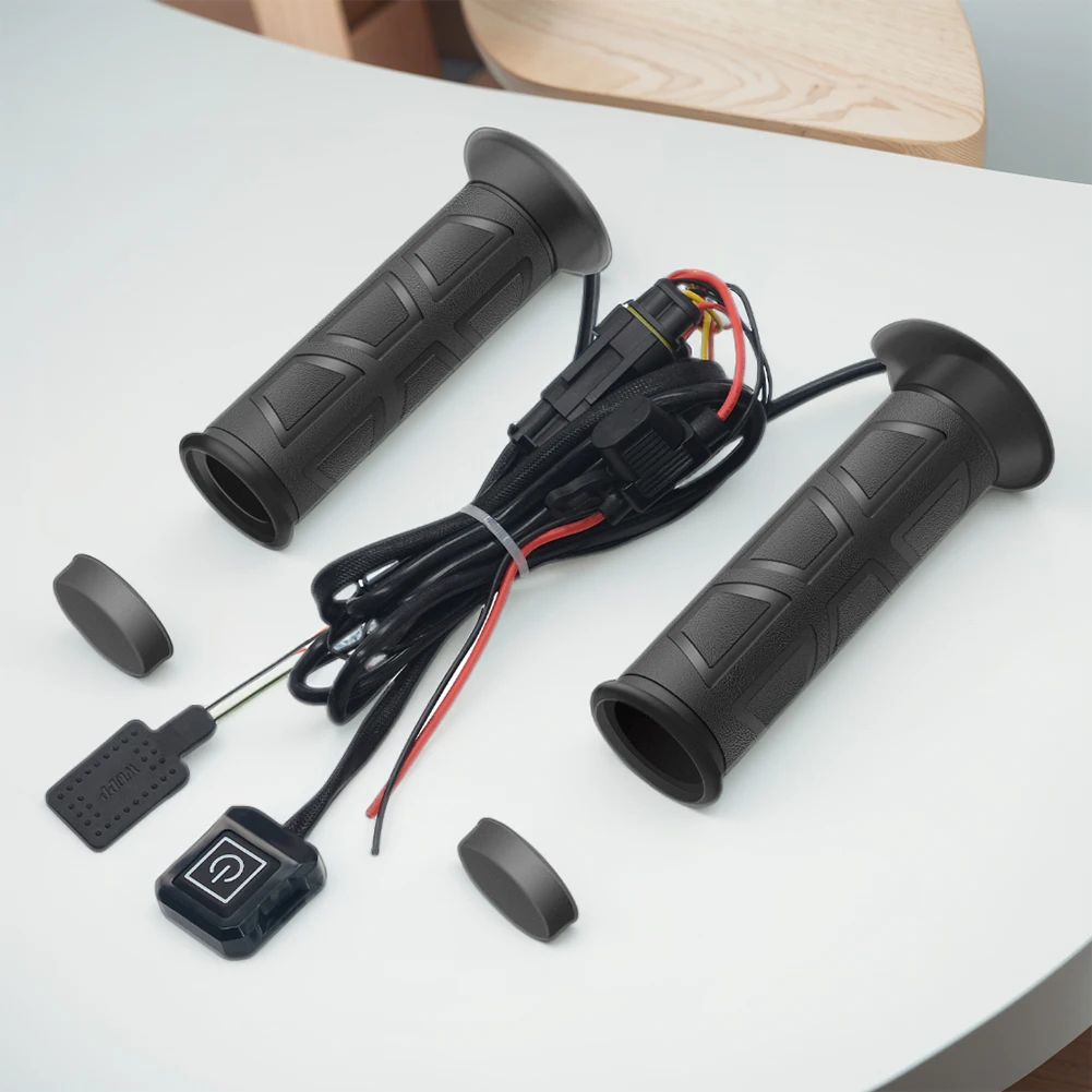 DC 12V Motorcycle Hand Heated Grips Smart Temperature Control ATV Handlebar Heater Waterproof 3 Gear Motorcycle Parts for Winter 
DC 12V Motorcycle Hand Heated Grips Smart Temperature Control ATV Handlebar Heater Waterproof 3 Gear Motorcycle Parts for Winter