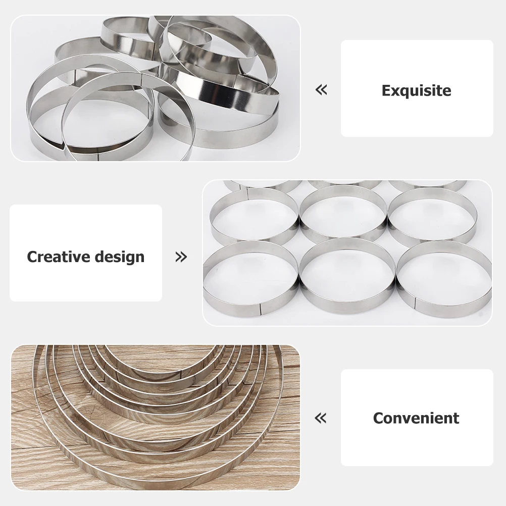 2Pcs Stainless Cake Rings Pizza Molds Round Stainless Steel Ring Cookie Dough Cutting Tools Kitchen Supplies Baking Pan
2Pcs Stainless Cake Rings Pizza Molds Round Stainless Steel Ring Cookie Dough Cutting Tools Kitchen Supplies Baking Pan