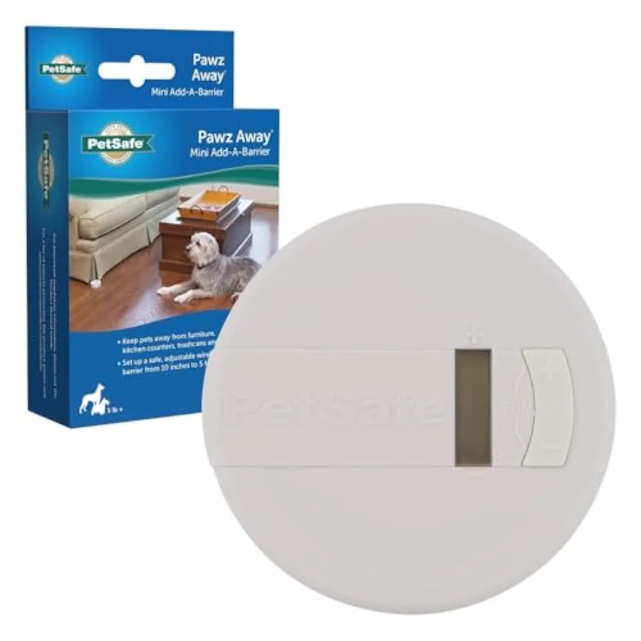 Pawz Away Mini Indoor/Outdoor Wireless Pet Barrier Transmitter, Extra Add-A-Barrier for Dogs and Cats
Pawz Away Mini Indoor/Outdoor Wireless Pet Barrier Transmitter, Extra Add-A-Barrier for Dogs and Cats