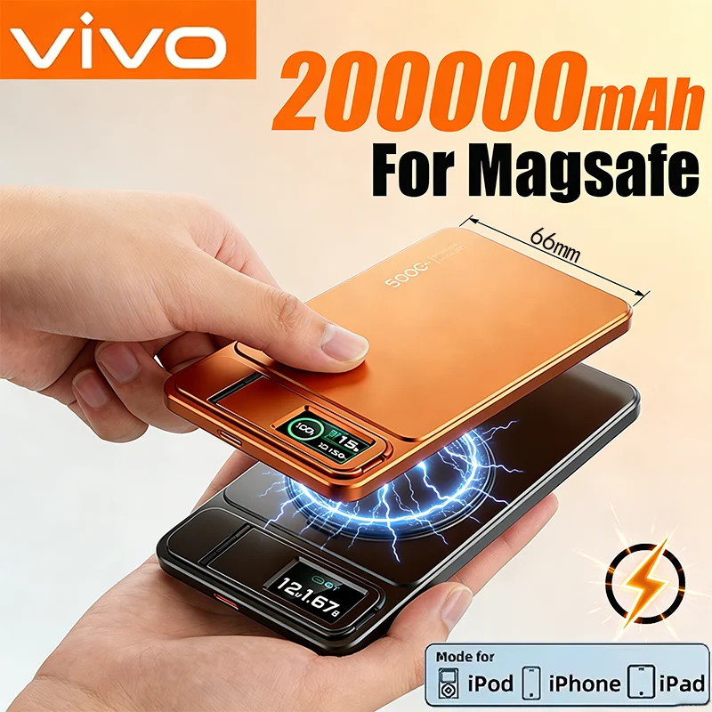 2026 CCC VIVO 200000 мАч для MagSafe: Тонкий оригинальный магнитный беспроводной внешний аккумулятор с быстрой зарядкой 20 Вт для Samsung
2026 CCC VIVO 200000 мАч для MagSafe: Тонкий оригинальный магнитный беспроводной внешний аккумулятор с быстрой зарядкой 20 Вт для Samsung