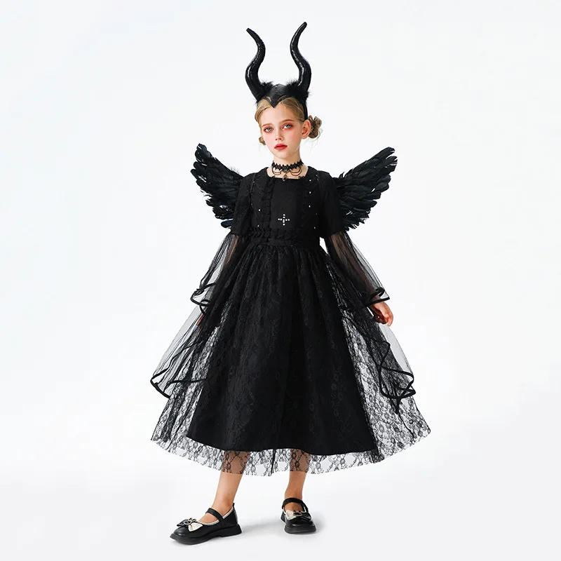 Детские костюмы на Хэллоуин, платье принцессы ангела, Спящая красавица, ведьма, вампирская фея, детская одежда, костюмы для выступлений
Детские костюмы на Хэллоуин, платье принцессы ангела, Спящая красавица, ведьма, вампирская фея, детская одежда, костюмы для выступлений