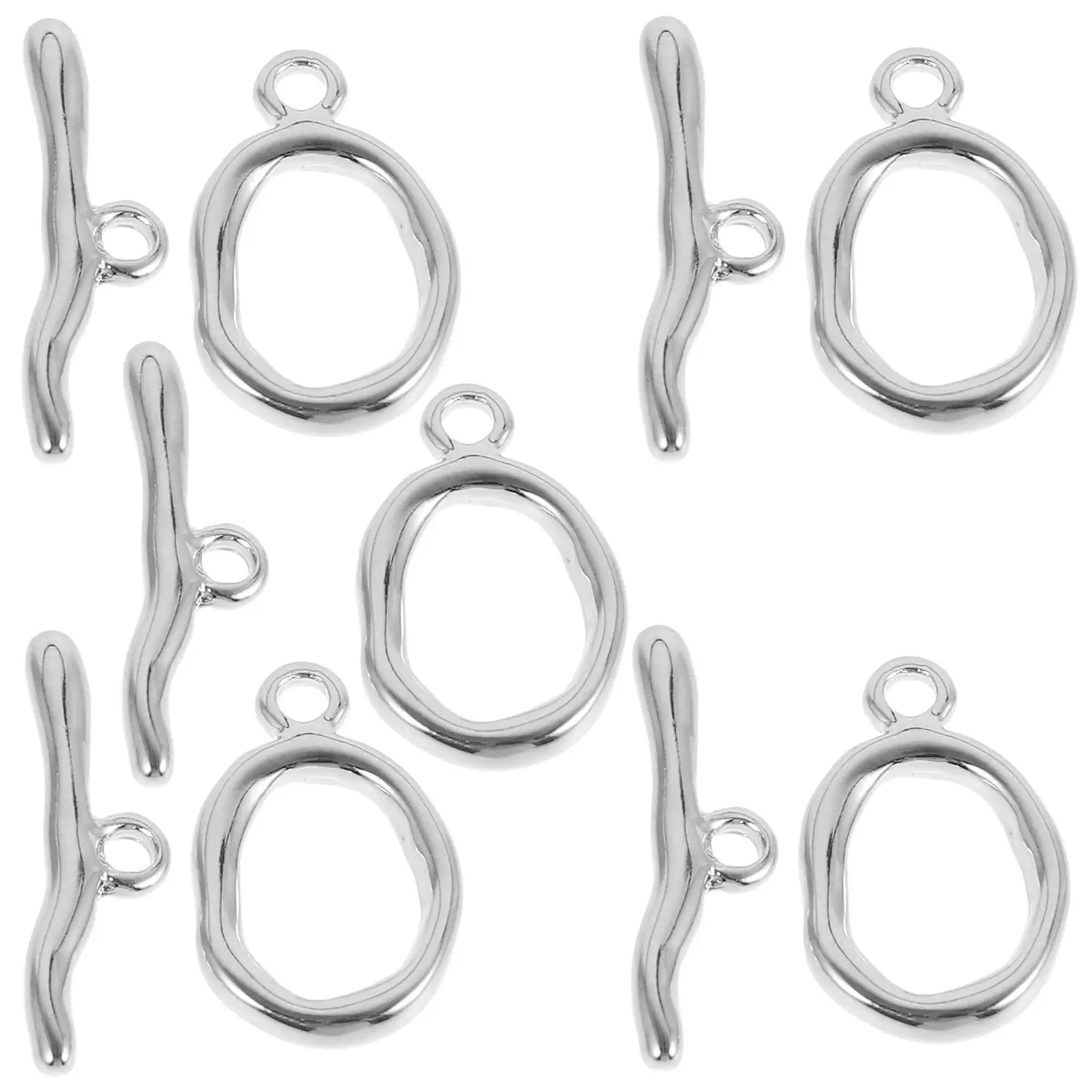 5 Sets Metal Clasps High Quality Chain Connector Necklace Bracelet Anklet DIY Silver Toggle Jewelry Findings
5 Sets Metal Clasps High Quality Chain Connector Necklace Bracelet Anklet DIY Silver Toggle Jewelry Findings