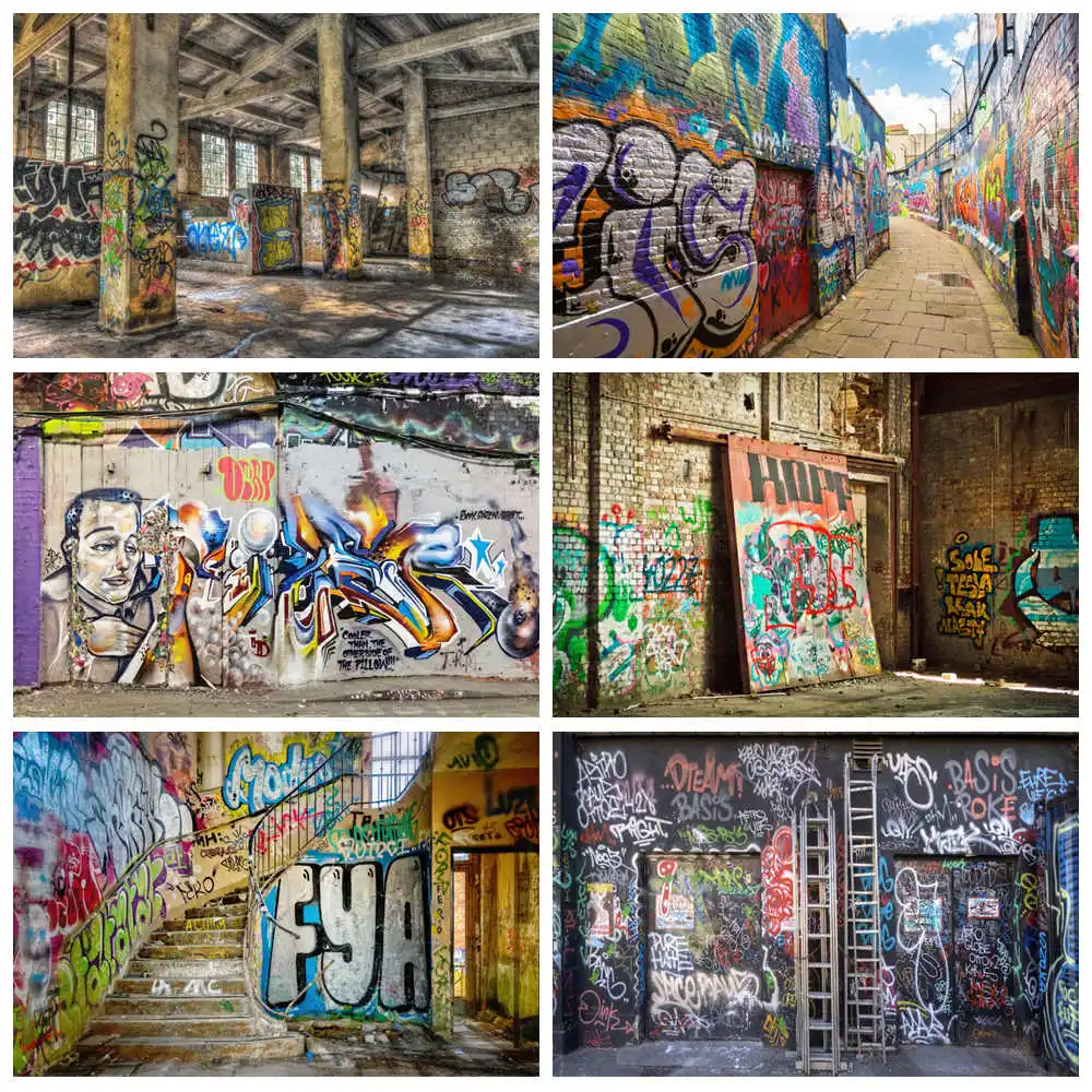 Urban Street Graffiti Wall Photography Backdrop Retro Abandon School Building Kids Adult Portrait Photo Background Studio Props
Urban Street Graffiti Wall Photography Backdrop Retro Abandon School Building Kids Adult Portrait Photo Background Studio Props