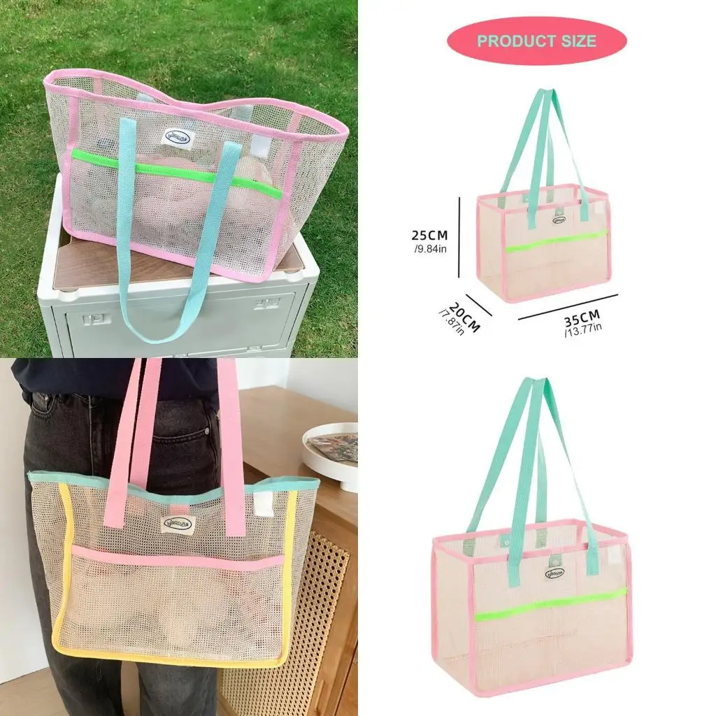 D46D Foldable Travel Handbag With Ventilated Mesh Compartment Mesh Shopping Bag For Swimwear Sand Toy Quick Dry Function
D46D Foldable Travel Handbag With Ventilated Mesh Compartment Mesh Shopping Bag For Swimwear Sand Toy Quick Dry Function