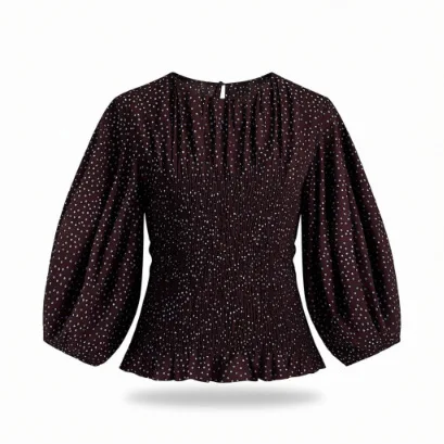 Withered 2026 Spring New European And American Style Fashion Charm Wave Point Balloon Sleeve Shirt
Withered 2026 Spring New European And American Style Fashion Charm Wave Point Balloon Sleeve Shirt