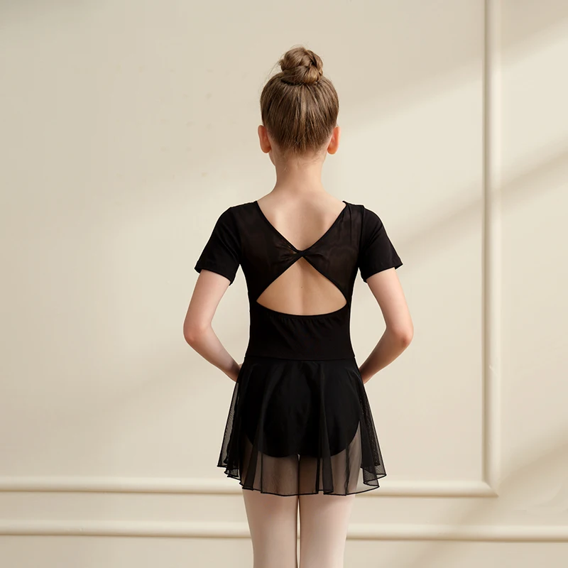 Girls Short Sleeve Ballet Leotard Girls Mesh Dance Leotard with Skirt Back Bow Knot Dancewear Kids Back to School Clothes
Girls Short Sleeve Ballet Leotard Girls Mesh Dance Leotard with Skirt Back Bow Knot Dancewear Kids Back to School Clothes