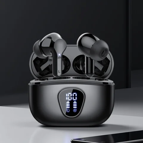 Nowe bezprzewodowe słuchawki douszne HiFi Stereo BT5.3 z redukcją szumów ENC 48H Wyświetlacz LED Wodoodporne słuchawki douszne IP7