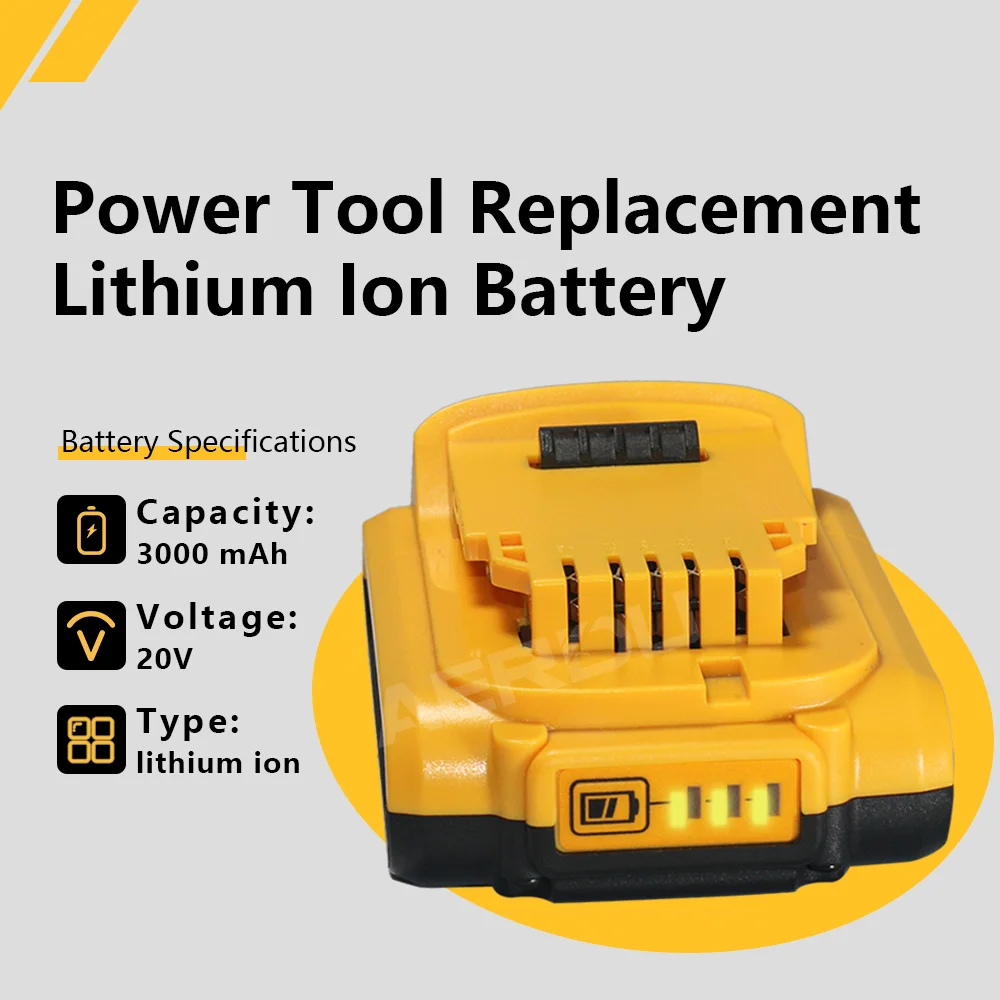 20V 2500mAh/2.5Ah Lithium battery for power tools vacuum cleaners, For DeWALT DCB200 DCB204 DCB184 DCB182 DCB180 DCB181
20V 2500mAh/2.5Ah Lithium battery for power tools vacuum cleaners, For DeWALT DCB200 DCB204 DCB184 DCB182 DCB180 DCB181