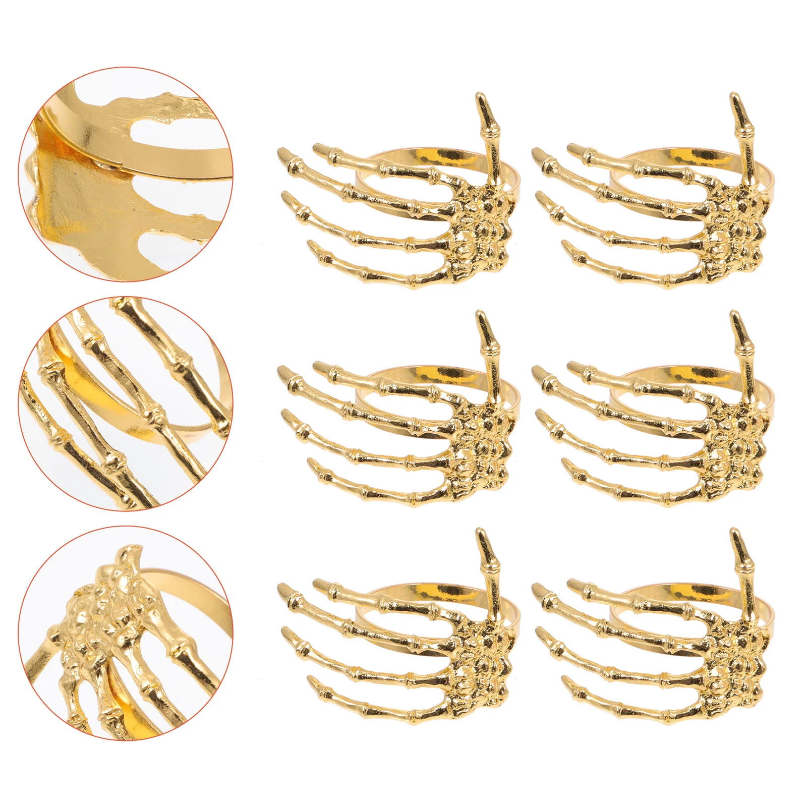6 Pcs Ghost Hand Napkin Buckle Buckles Creative Holders Halloween Decors Palm Shaped Rings Supplies Clips
6 Pcs Ghost Hand Napkin Buckle Buckles Creative Holders Halloween Decors Palm Shaped Rings Supplies Clips