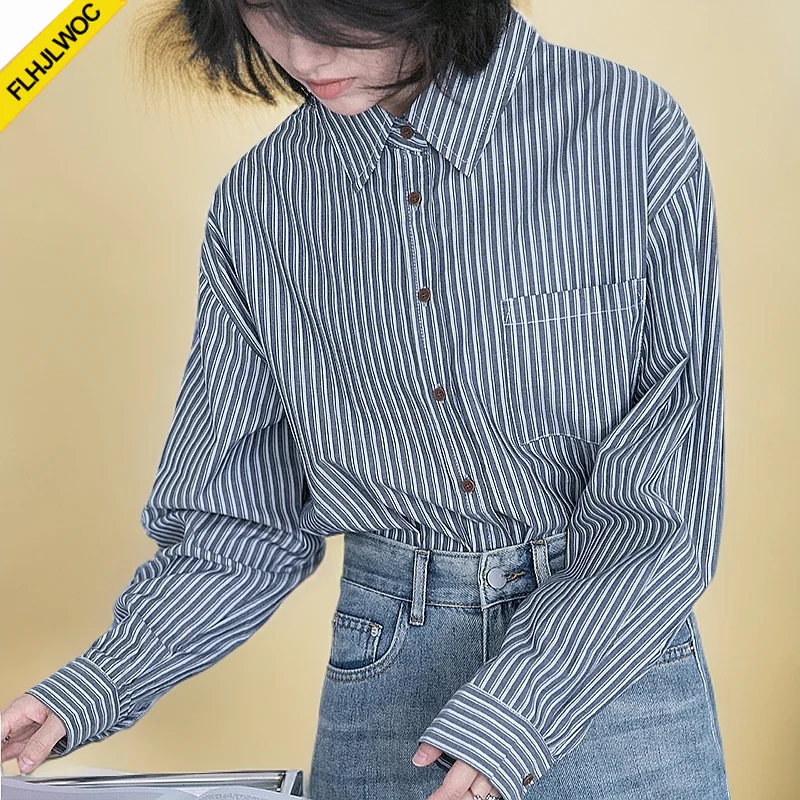 Cotton Blend Classic Striped Versatile Shirt Preppy Style Cute Sweet Girls Short Design Japan Chic Korea Retro Vintage Tops
Cotton Blend Classic Striped Versatile Shirt Preppy Style Cute Sweet Girls Short Design Japan Chic Korea Retro Vintage Tops