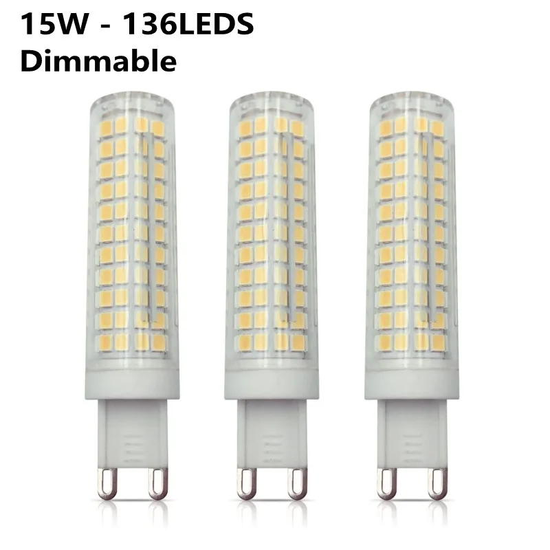 2/4pcs G9 E11 E12 E14 BA15D Dimmable Warm White LED Bulb Crystal Corn 15W 2835SMD 136LEDs 360Degree Lamp for Home Decor Lighting
2/4pcs G9 E11 E12 E14 BA15D Dimmable Warm White LED Bulb Crystal Corn 15W 2835SMD 136LEDs 360Degree Lamp for Home Decor Lighting