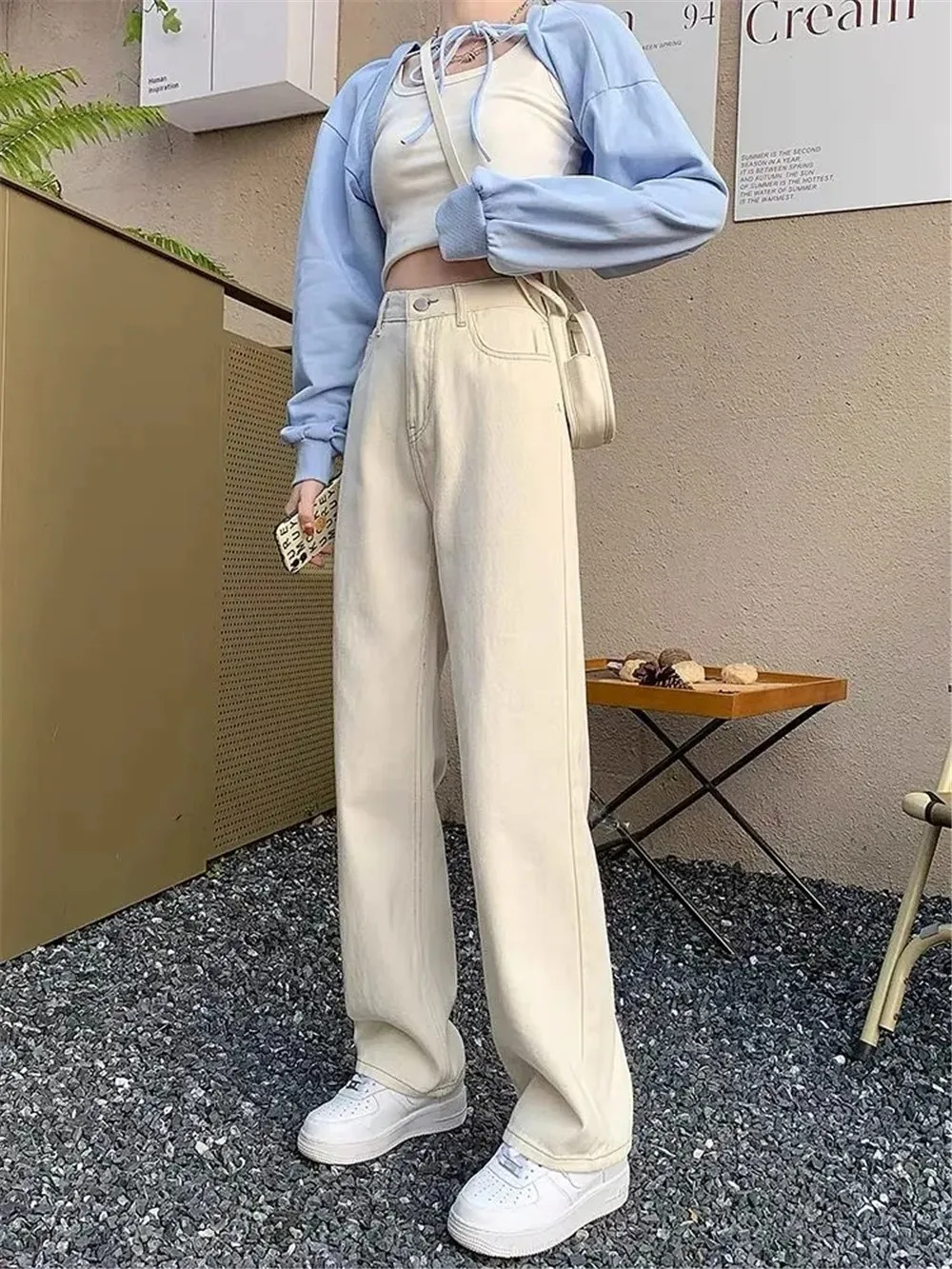 White Straight Wide Leg Jeans For Women High Waist Black Loose Denim Trousers Mom Casual Comfort Oversize Straight Baggy Pants
White Straight Wide Leg Jeans For Women High Waist Black Loose Denim Trousers Mom Casual Comfort Oversize Straight Baggy Pants