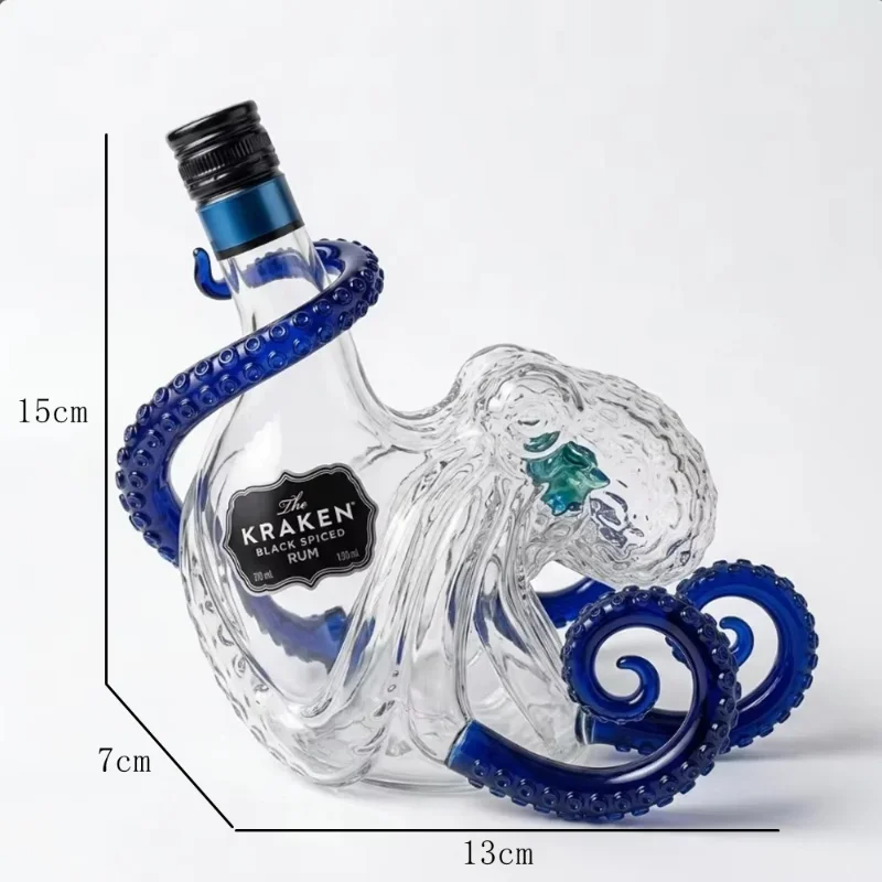350ml Sea Monster Octopus-Shaped Glass Wine Decanter Black Rum Whisky Empty Bottle Novel Wine Bottle Wine Storage Container
350ml Sea Monster Octopus-Shaped Glass Wine Decanter Black Rum Whisky Empty Bottle Novel Wine Bottle Wine Storage Container