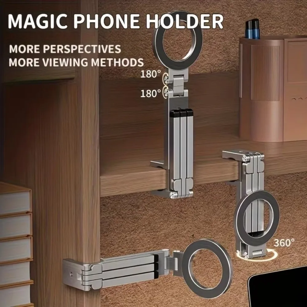 360° Rotating Magnetic Phone Holder Stable Grip Magnetic Attachment Tripod Holder with Clip Foldable Phone Holder
360° Rotating Magnetic Phone Holder Stable Grip Magnetic Attachment Tripod Holder with Clip Foldable Phone Holder