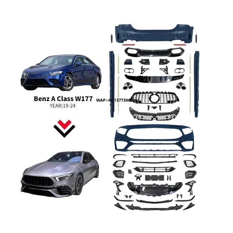 Auto Car Bumper for A CLASS W177 Conversion Kit Front Bumper W177 Auto Accessories 2019-2024 YEARS
Auto Car Bumper for A CLASS W177 Conversion Kit Front Bumper W177 Auto Accessories 2019-2024 YEARS