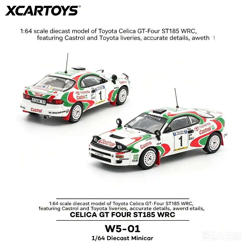 XCARTOYS WORKS 1/64 Toyota Celica GT-Four ST185 WRC Rally Car, Classic Castrol Livery Diecast Mini Model
XCARTOYS WORKS 1/64 Toyota Celica GT-Four ST185 WRC Rally Car, Classic Castrol Livery Diecast Mini Model