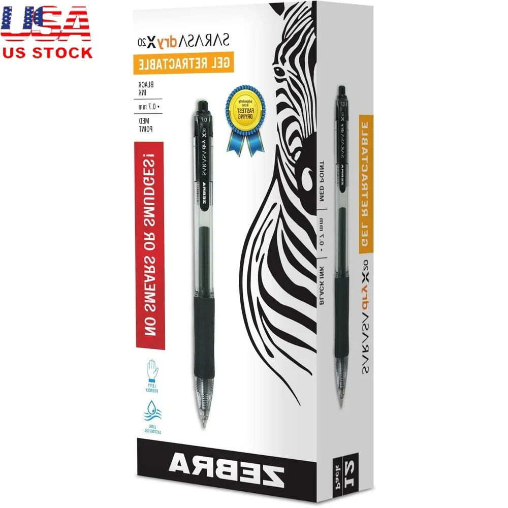 Sarasa Retractable Gel Ink Pens 0.7mm Medium Point Black Rapid Dry Ink Smudge Proof Soft Grip Comfortable Writing 12 Count
Sarasa Retractable Gel Ink Pens 0.7mm Medium Point Black Rapid Dry Ink Smudge Proof Soft Grip Comfortable Writing 12 Count