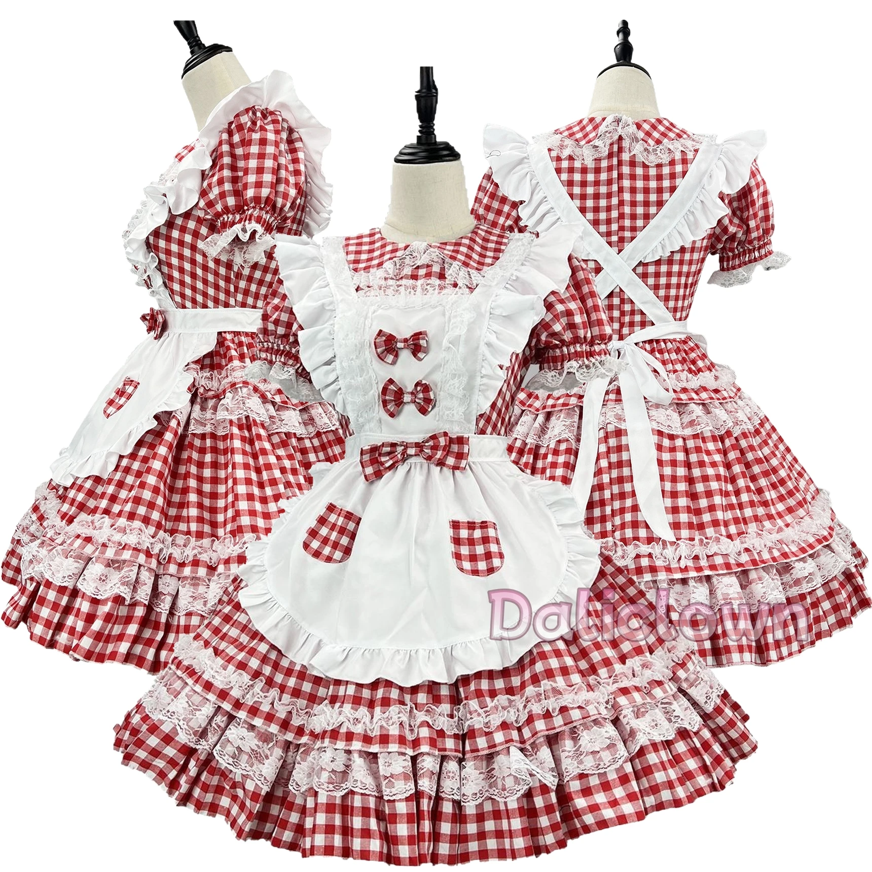 Anime Red Grid Dress Maid Cosplay Costume Kawaii Lolita Dress Comic-Con Outfit Carnival Halloween Party Coffee Servant Dress Up
Anime Red Grid Dress Maid Cosplay Costume Kawaii Lolita Dress Comic-Con Outfit Carnival Halloween Party Coffee Servant Dress Up