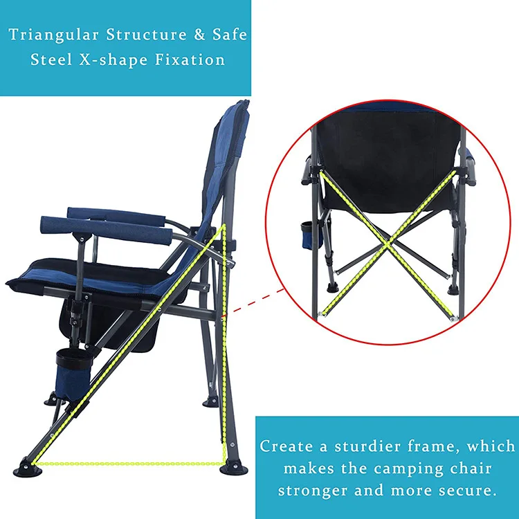 Outdoor Folding Chair Large Portable Camping Backrest Armrest All Terrain Leisure Beach Director Chair
Outdoor Folding Chair Large Portable Camping Backrest Armrest All Terrain Leisure Beach Director Chair