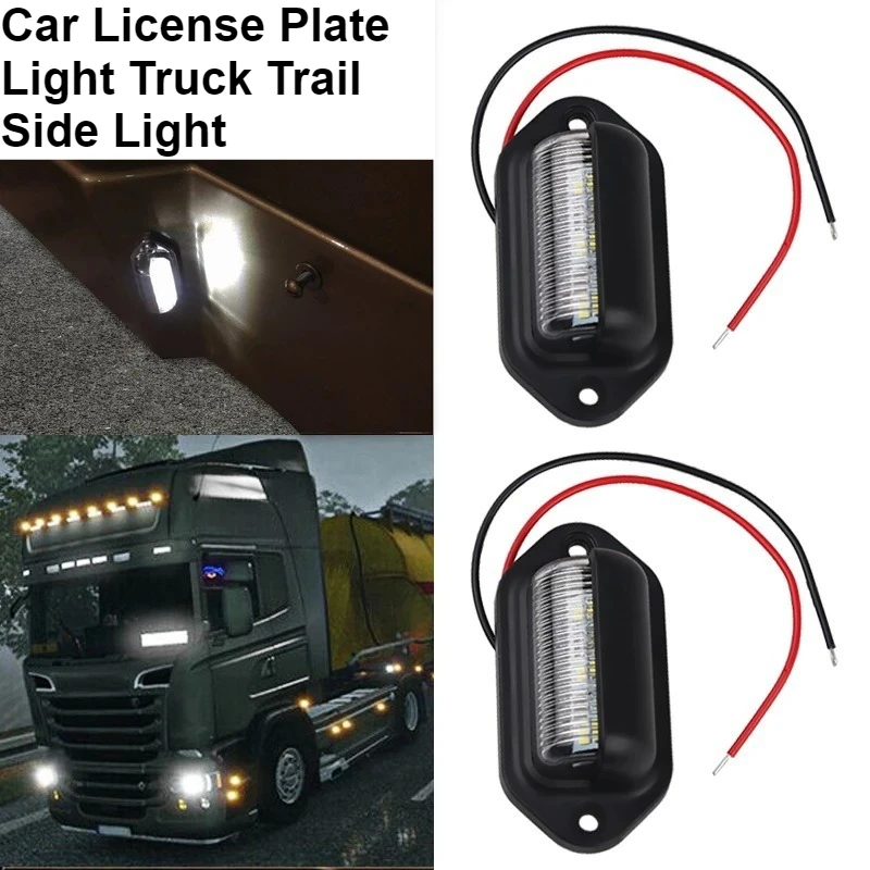 6 LED Car License Plate Light Truck Trail Side Light 12-24V Signal Light,Suv License Plate Light Electroplating Shell Traillight
6 LED Car License Plate Light Truck Trail Side Light 12-24V Signal Light,Suv License Plate Light Electroplating Shell Traillight