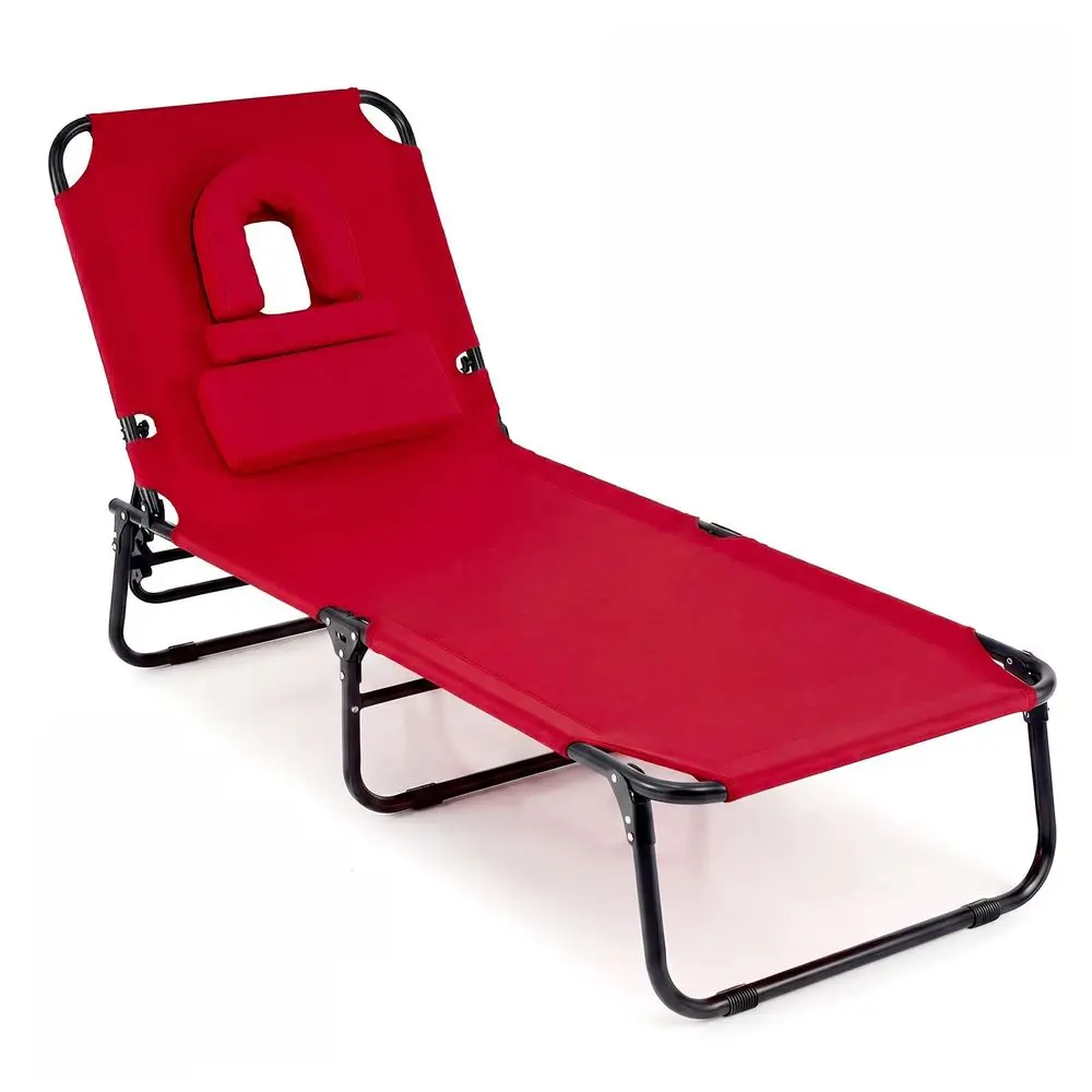Tanning Chair with Face Hole, Pillows amp Adjustable Backrest, Portable with Carrying Bag, Folding Beach Chaise Lounge for Sunb
Tanning Chair with Face Hole, Pillows amp Adjustable Backrest, Portable with Carrying Bag, Folding Beach Chaise Lounge for Sunb