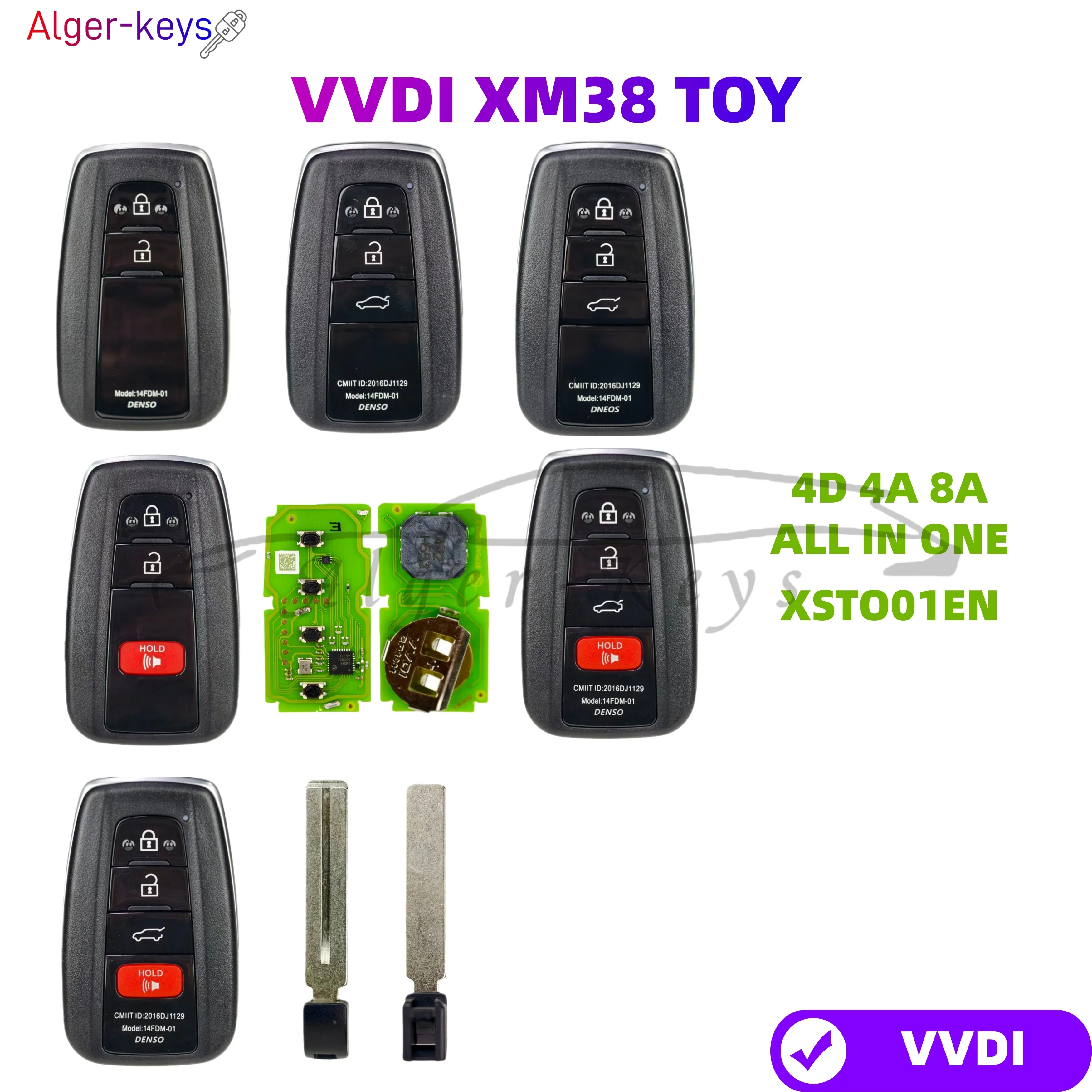 Alger-keys Xhorse Smart Key VVDI XM38 XSTO01EN 2 Button for TOY Style Xhorse Remote with Key Shell 3 Button 4 Button
Alger-keys Xhorse Smart Key VVDI XM38 XSTO01EN 2 Button for TOY Style Xhorse Remote with Key Shell 3 Button 4 Button