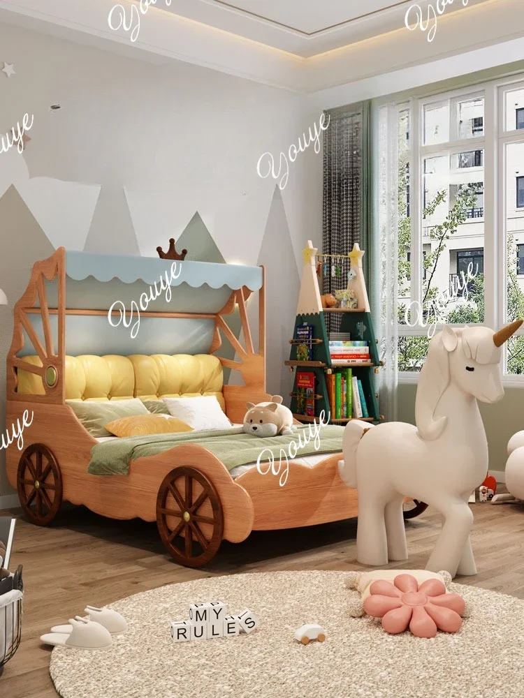 N49 Girl bed Solid wood Children's bed 1.5 meters with guardrail Leather bed Tent bedroom Crown carriage Cute pink
N49 Girl bed Solid wood Children's bed 1.5 meters with guardrail Leather bed Tent bedroom Crown carriage Cute pink
