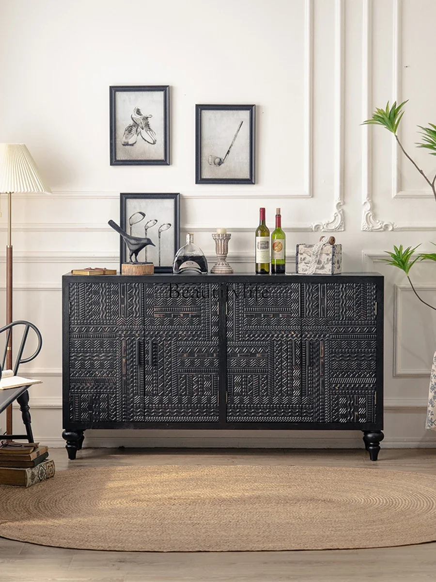 ls 42 American black shoe cabinet retro modern carved solid wood light luxury entrance cabinet
ls 42 American black shoe cabinet retro modern carved solid wood light luxury entrance cabinet