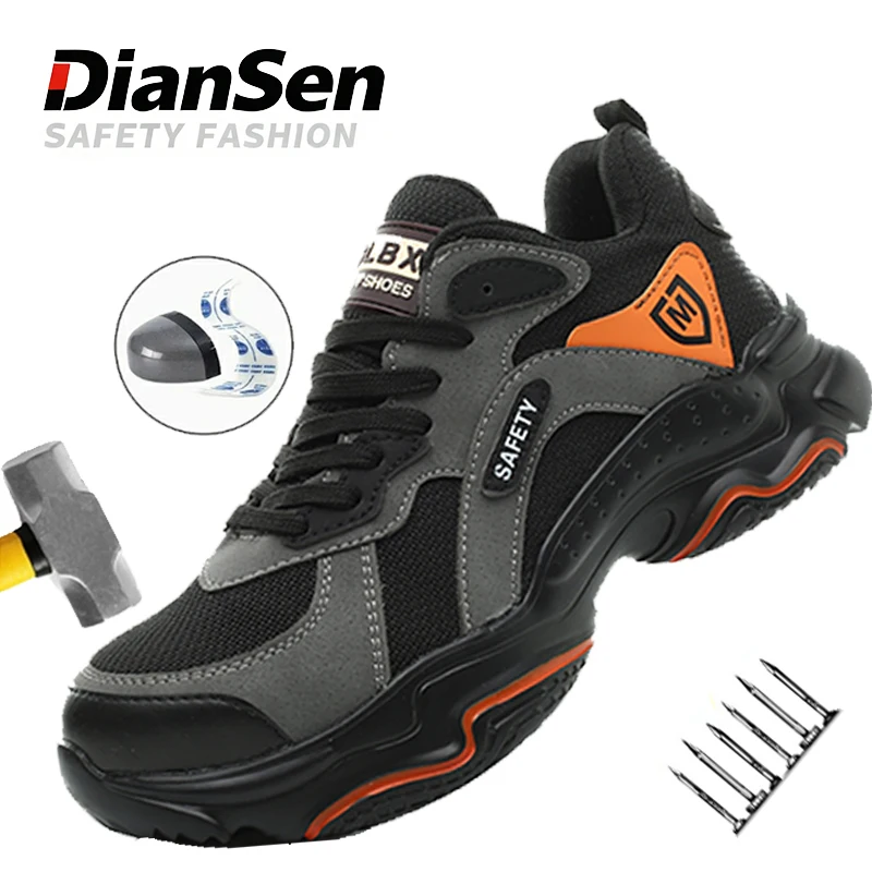 Мужские ботинки со стальным носком, легкие дышащие кроссовки, нескользящая защитная обувь, неразрушимая обувь с защитой от проколов, походные ботинки
Мужские ботинки со стальным носком, легкие дышащие кроссовки, нескользящая защитная обувь, неразрушимая обувь с защитой от проколов, походные ботинки