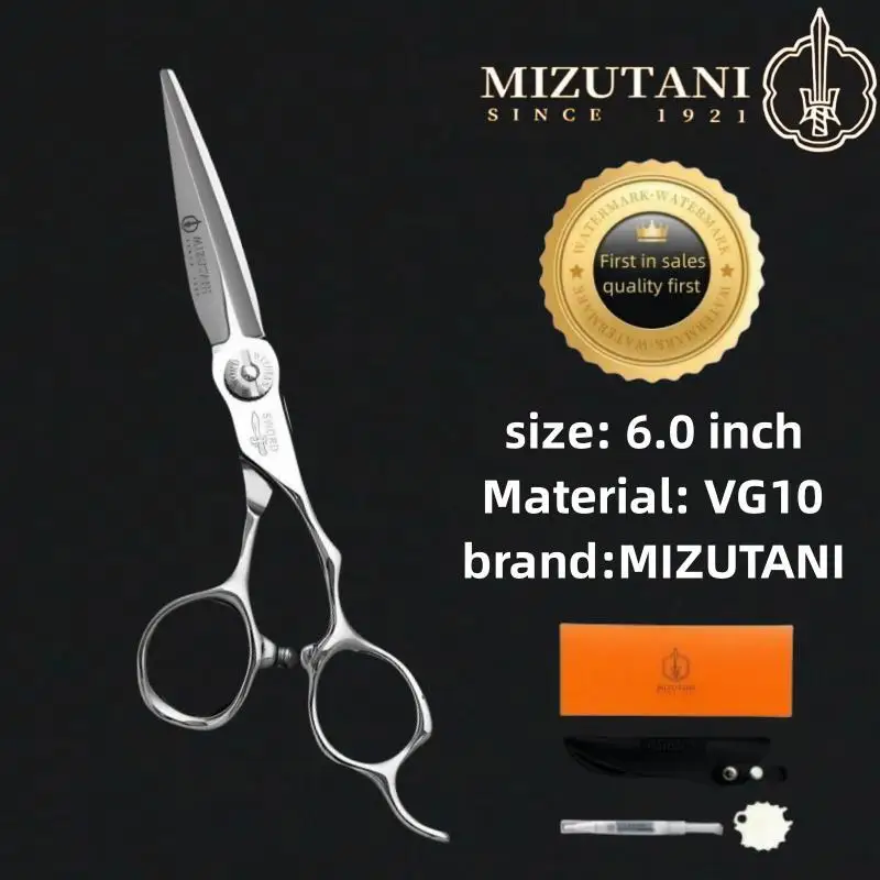 Mizutani Hairdressing Scissors VG10 6.0-6.2 Inch Thinning Barber Tools material Hair cutting machine Hair cutting scissors
Mizutani Hairdressing Scissors VG10 6.0-6.2 Inch Thinning Barber Tools material Hair cutting machine Hair cutting scissors
