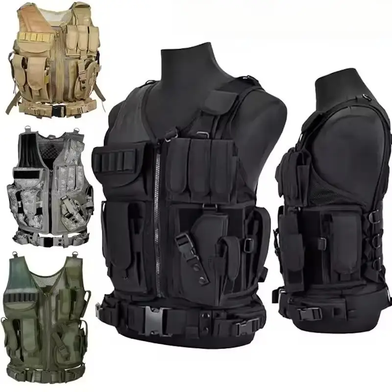 Military Tactical SWAT Vest Multi-Pocket - Jungle Combat Body Armor for Security Hunting Airsoft CS Outdoor Training Game
Military Tactical SWAT Vest Multi-Pocket - Jungle Combat Body Armor for Security Hunting Airsoft CS Outdoor Training Game