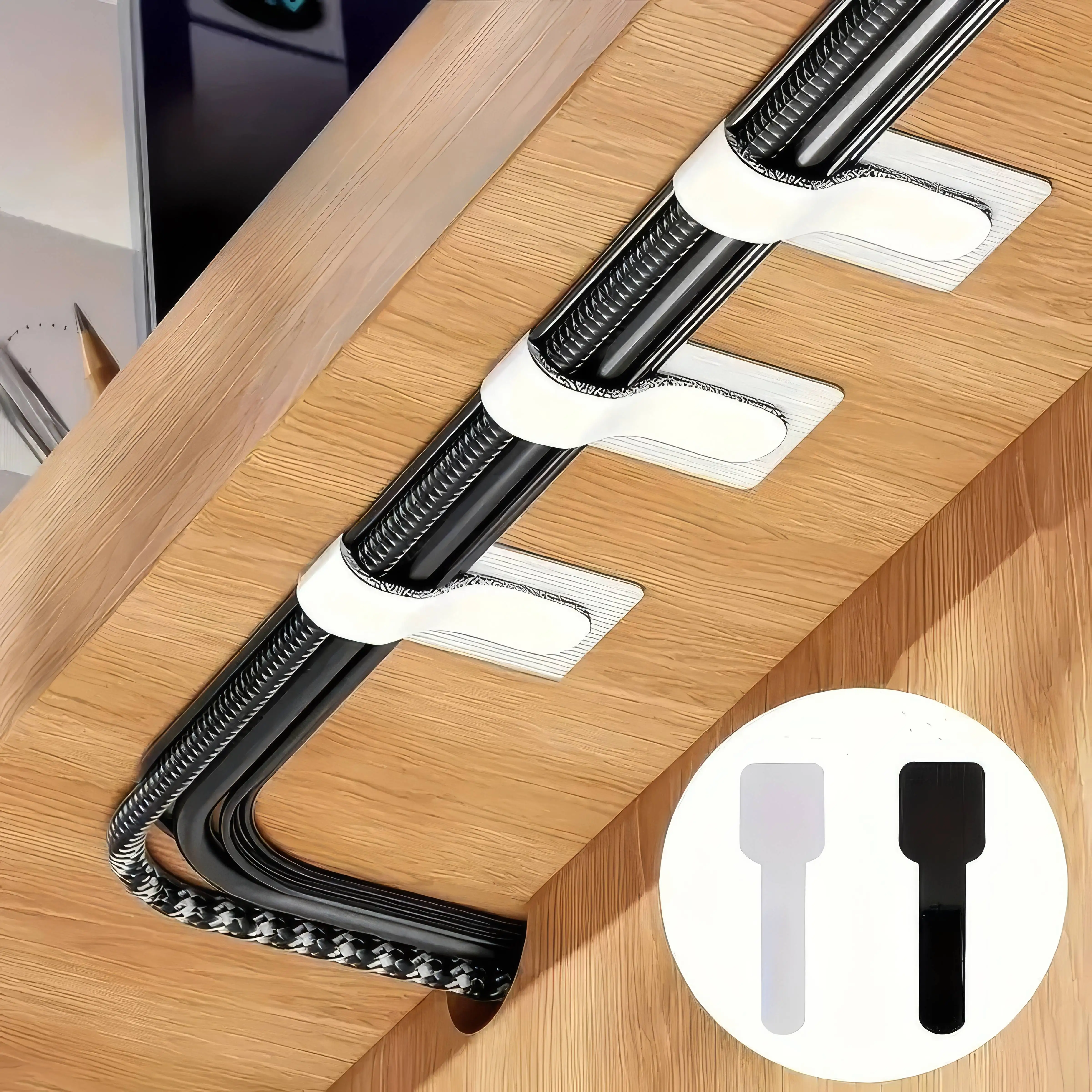 10Pcs Self Adhesive Zip Ties, Black White Cable Management Wire Organizer, Strong Nylon Cord Organizer for Home Office Desk
10Pcs Self Adhesive Zip Ties, Black White Cable Management Wire Organizer, Strong Nylon Cord Organizer for Home Office Desk