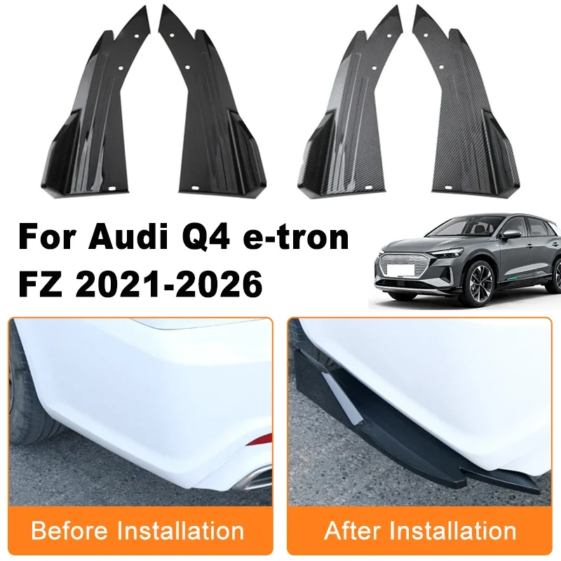 Car Rear Bumper Spoiler Lip Diffuser Side Skirt Splitter Wrap Angle Anti-Crash Protection For Audi Q4 e-tron FZ 2021-2026 2022
Car Rear Bumper Spoiler Lip Diffuser Side Skirt Splitter Wrap Angle Anti-Crash Protection For Audi Q4 e-tron FZ 2021-2026 2022