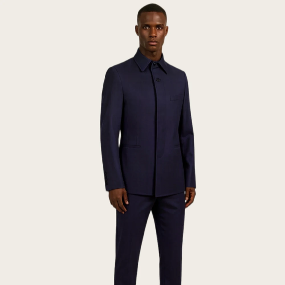 Navy Blue Chinese Men's Suit 2 Pcs Safari Suits for Men Square Collar Tailor-Made Jacket Pants Formal Casual Official Daily Wear
Navy Blue Chinese Men's Suit 2 Pcs Safari Suits for Men Square Collar Tailor-Made Jacket Pants Formal Casual Official Daily Wear