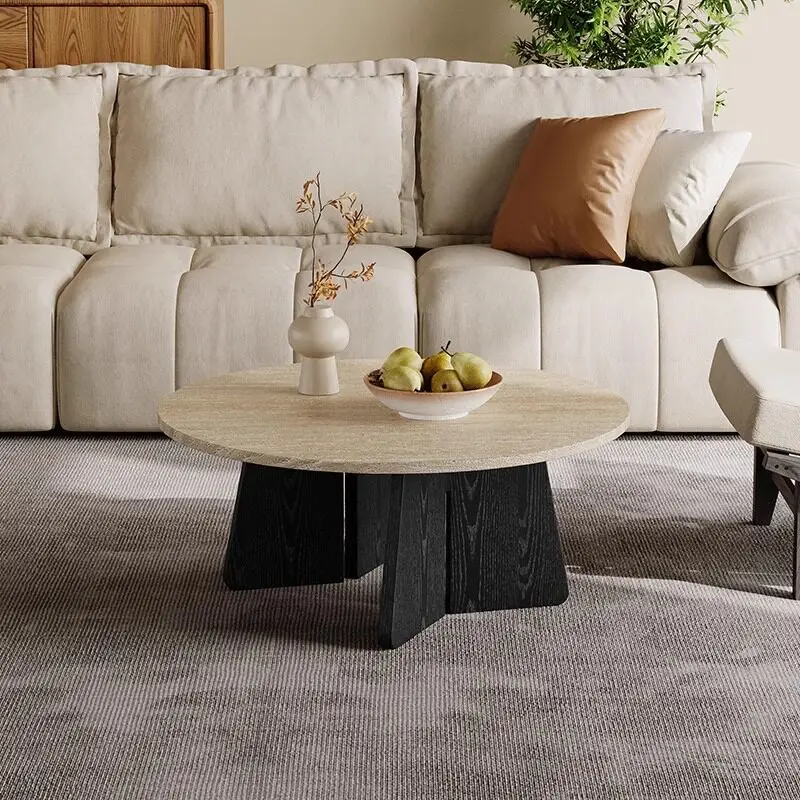 Solid wood natural round travertine coffee table small apartment minimalist living room home bed and breakfast retro wabi-sabi
Solid wood natural round travertine coffee table small apartment minimalist living room home bed and breakfast retro wabi-sabi